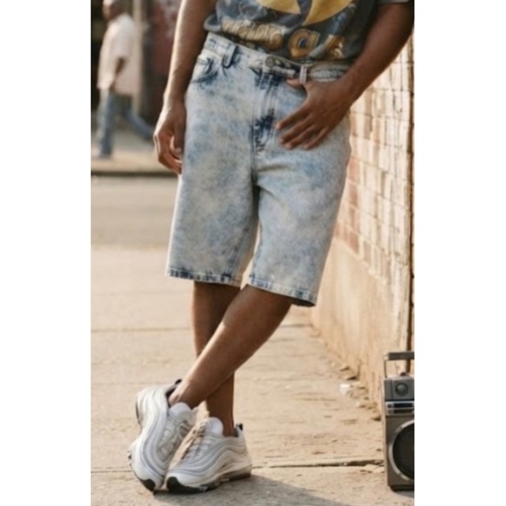 Vintage Southpole Denim Jorts Mens 40 Slim Acid Wash Y2K 90s Jean Shorts 1267